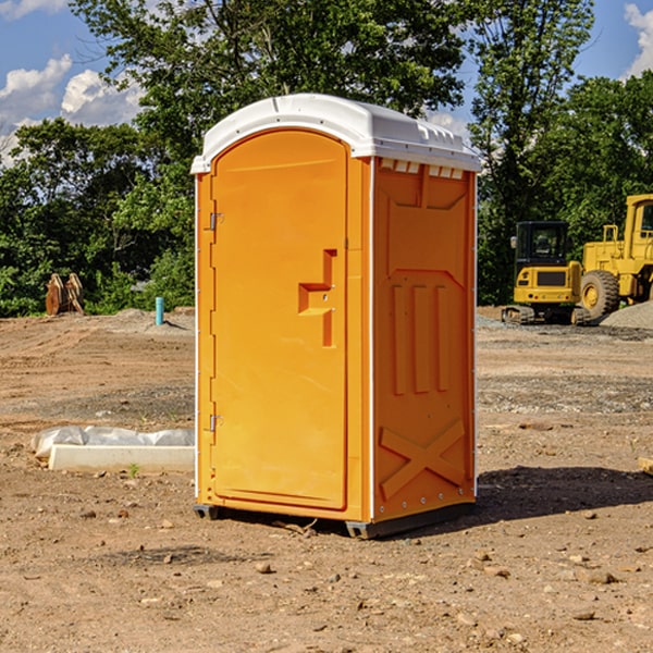 how often are the portable restrooms cleaned and serviced during a rental period in Forest Park